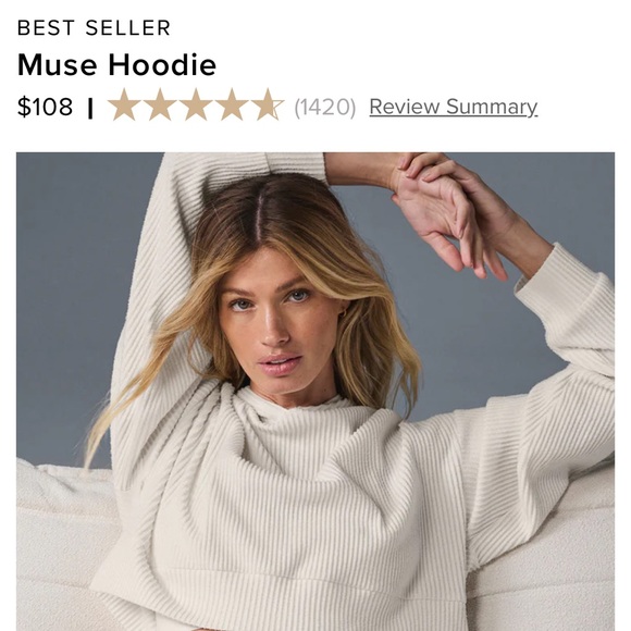 🤍 Muse Hoodie in Ivory Heather - Picture 2 of 8